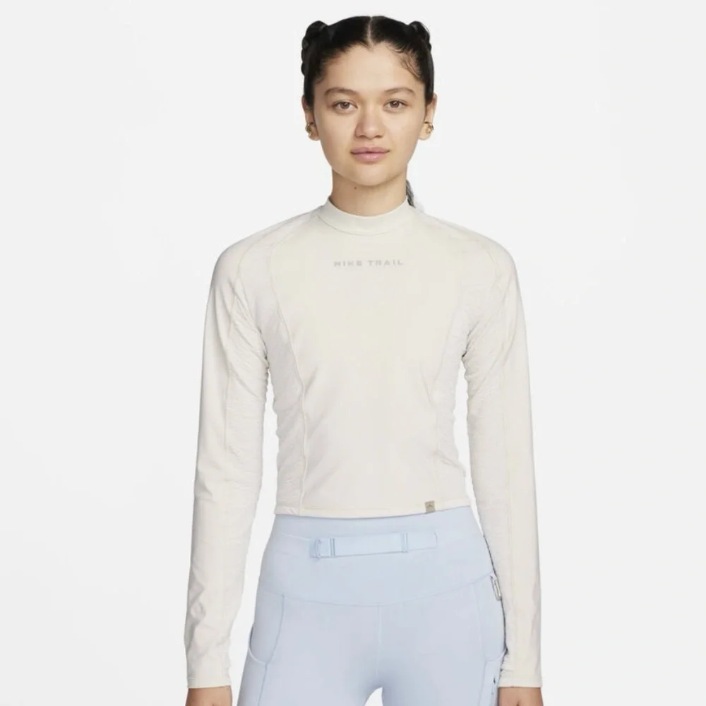 Nike Trail Dri-FIT Long Sleeve Running Top | Light Beige | Size S